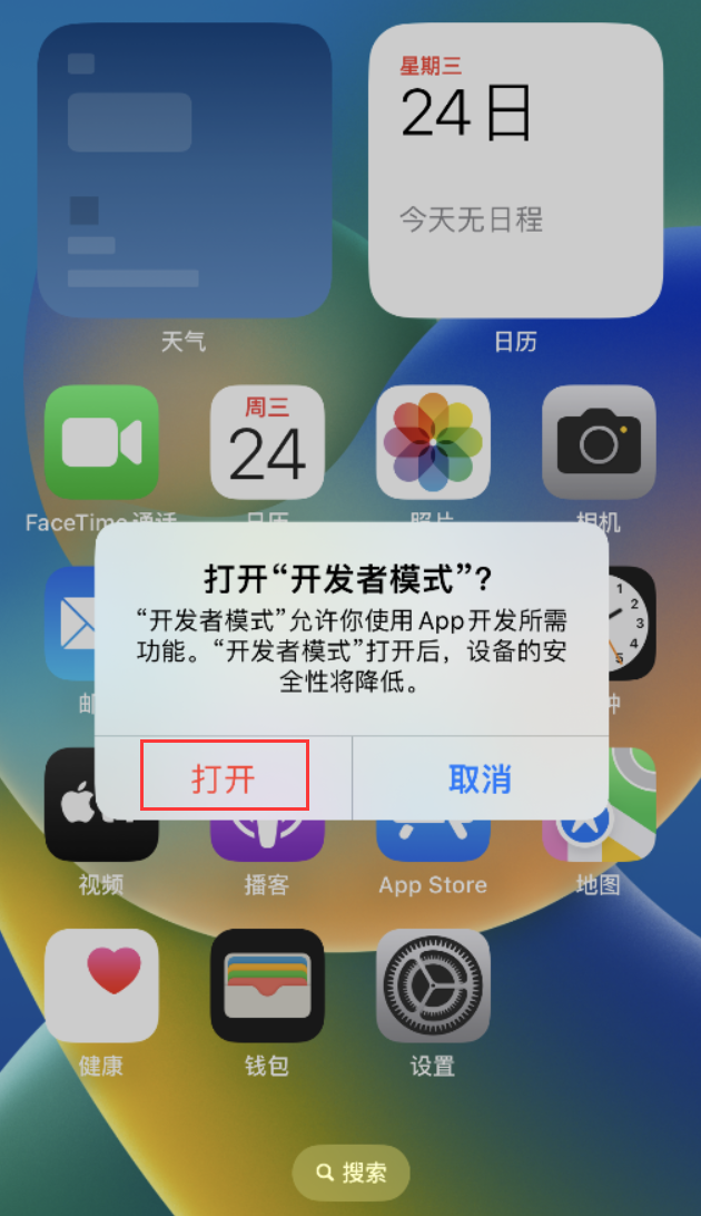 天山苹果手机维修分享如何打开开发者模式 