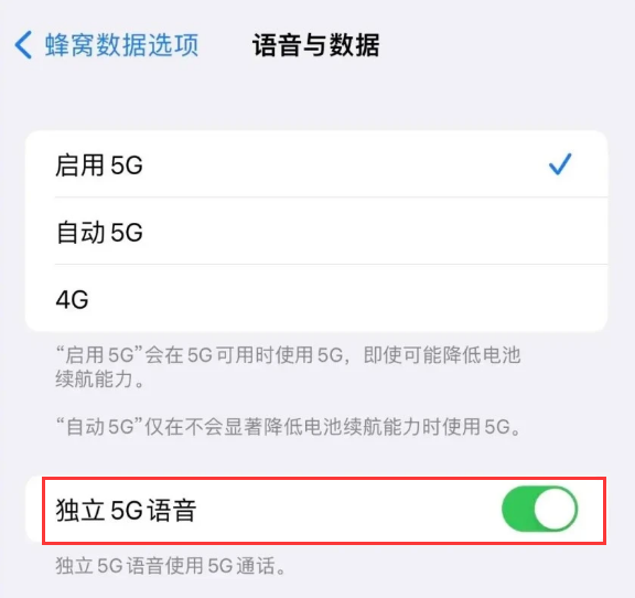 天山苹果14维修分享iPhone 14 Pro如何开启VoNR 
